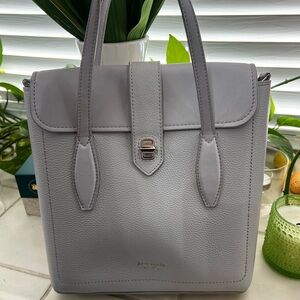 Kate Spade Gray Satchel with Metal Accents